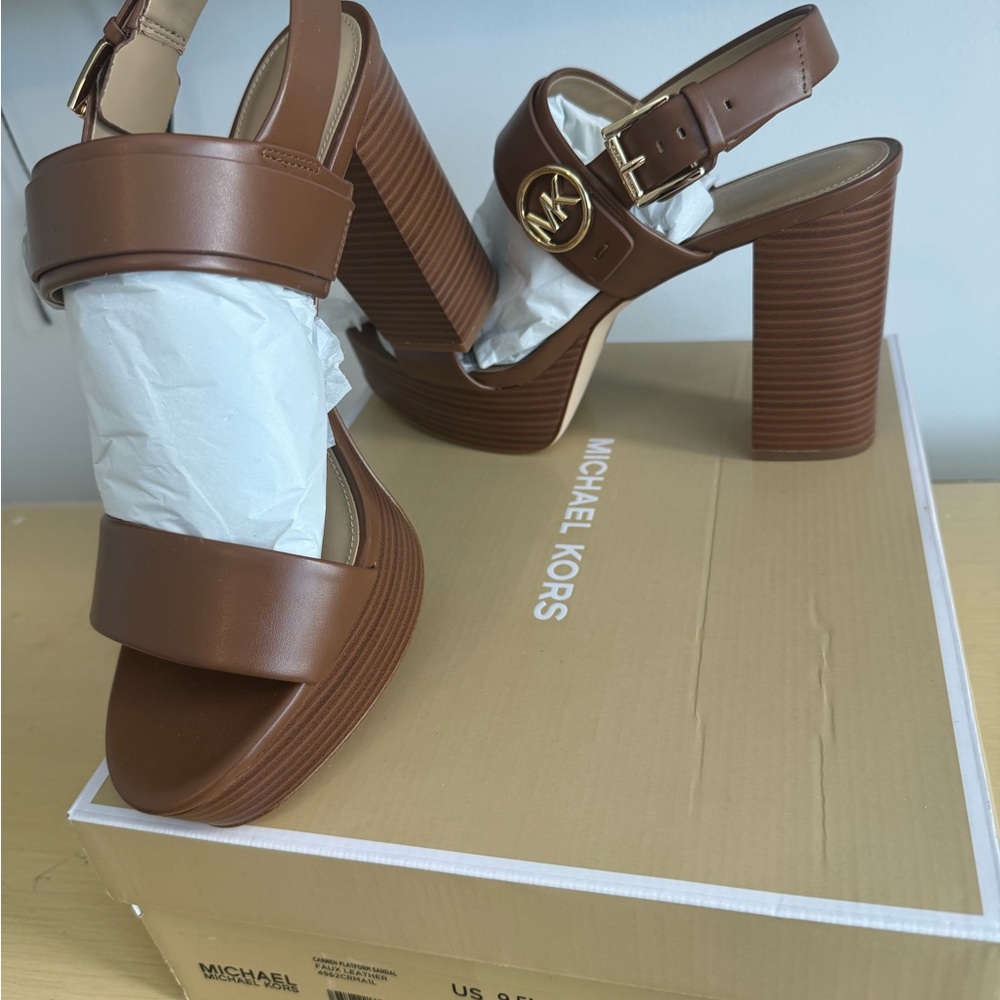 Michael Kors Women's Brown Platform Sandals